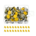 thumbnail image 1 of Uxcell Reflective Tack Trail Marking Tacks, Glow Tacks Reflective Thumb Tacks for Hunting Hiking Camping Tree Stand Yellow, 1 of 7