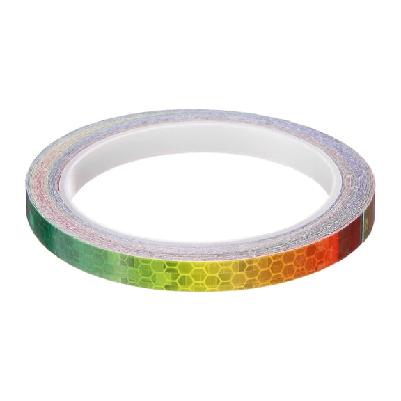 Uxcell Reflective Tape 0.4"x26ft Adhesive Night Safety Warning Tapes Outdoor Bicycle Adhesive Reflector Stickers for Vehicles Trailers Trucks Bike Cars Signs, Multicolor