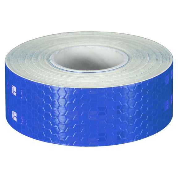 Uxcell Reflective Tape 1"x33ft Adhesive Night Safety Warning Tapes Outdoor Bicycle Adhesive Reflector Stickers for Vehicles Trailers Trucks Bike Cars Signs, Blue