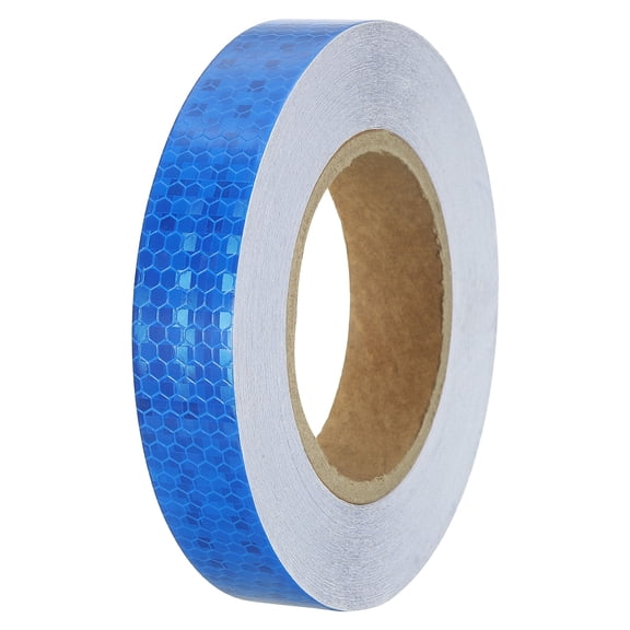 Uxcell 1 Roll Reflective Tape Waterproof Reflective Tape Warning Safety Tape Reflector for Trucks Cars Blue 1 inch x 82ft