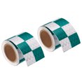 thumbnail image 1 of Uxcell Reflective Tape, 2 Roll 10 ft x 2-inch Adhesive High Visibility Safety Tape Reflector, Square Green White, 1 of 6