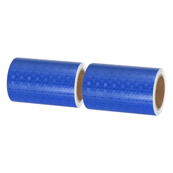 Uxcell Reflective Tape, 2 Roll 4 Inch x 10 ft Waterproof Self Adhesive High Visibility Caution Warning Safety Tape, Blue