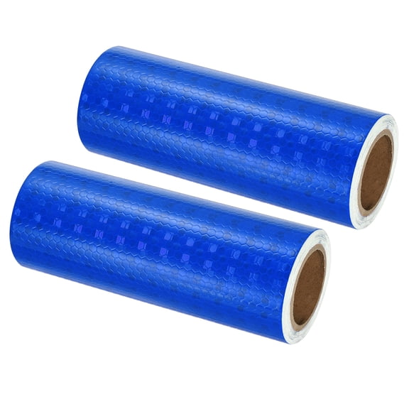 Uxcell Reflective Tape, 2 Roll 6" x 10 FT Waterproof Adhesive Warning Safety Tape, Blue
