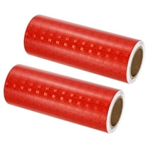 Uxcell Reflective Tape, 2 Roll 6" x 10 FT Waterproof Adhesive Warning Safety Tape, Red