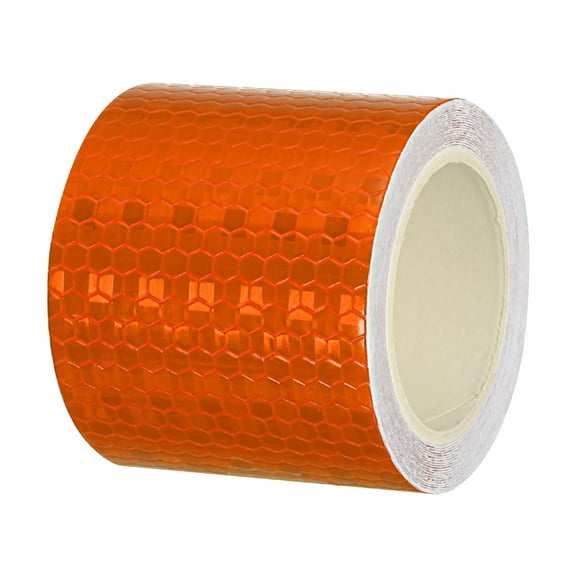 Uxcell Reflective Tape Waterproof Self Adhesive High Visibility Safety Warning Tape Orange 2 inch x 10ft