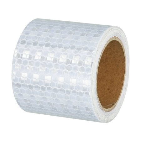 Uxcell Reflective Tape Waterproof Self Adhesive High Visibility Safety Warning Tape White 2 inch x 10ft