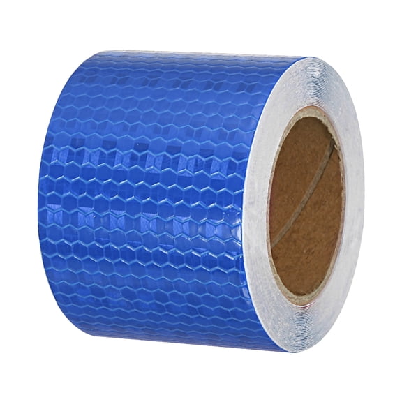 Uxcell Reflective Tape Waterproof Self Adhesive High Visibility Safety Warning Tape Blue 2 inch x 16ft