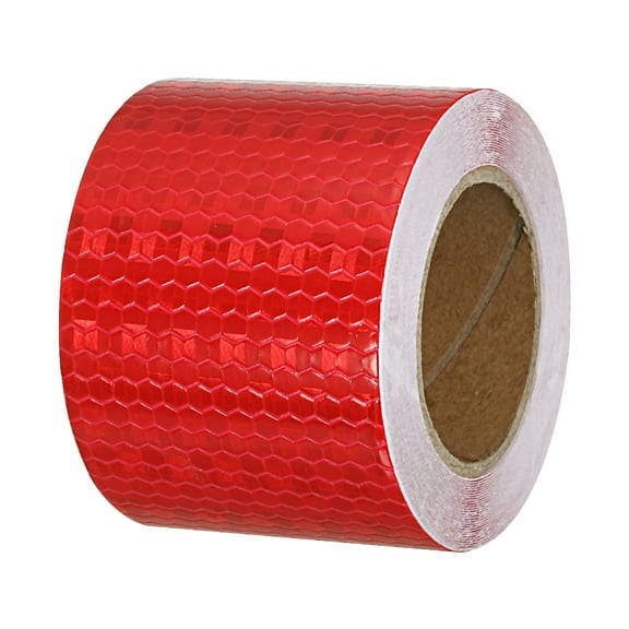 Uxcell Reflective Tape Waterproof Self Adhesive High Visibility Safety Warning Tape Red 2 inch x 16ft