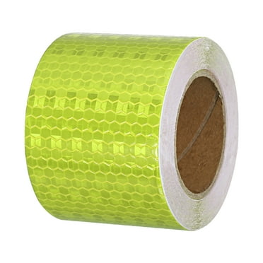 Uxcell Reflective Tape Waterproof Self Adhesive High Visibility Safety Warning Tape Fluorescent Yellow 2 Inch x 16 Feet