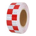 thumbnail image 1 of Uxcell Reflective Tape, 2"x82 Ft Waterproof Reflective Tape Warning Safety Tape Reflector for Trucks, Grid White Red, 1 of 6