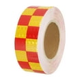 thumbnail image 1 of Uxcell Reflective Tape, 2"x82 Ft Waterproof Reflective Tape Warning Safety Tape Reflector for Trucks, Grid Yellow Red, 1 of 6