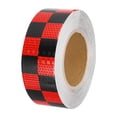 thumbnail image 1 of Uxcell Reflective Tape, 2"x98 Ft Waterproof Reflective Tape Warning Safety Tape Reflector for Trucks, Grid Red Black, 1 of 6