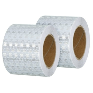 Uxcell Reflective Tape, 2Pcs 2"x16 Ft Waterproof Reflective Tape Warning Safety Tape Reflector for Trucks, White