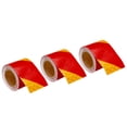 thumbnail image 1 of Uxcell Reflective Tape, 3 Roll 10 ft x 2-inch Adhesive High Visibility Safety Tape Reflector, Yellow Red, 1 of 6