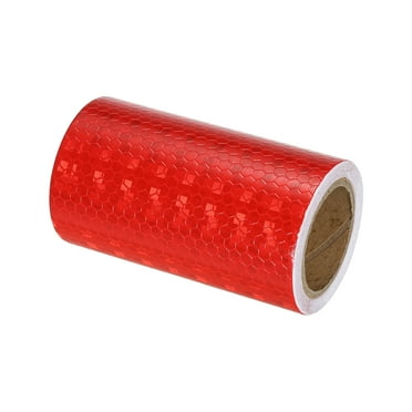 Uxcell Reflective Tape, 4" x 10 Ft Waterproof High Visibility Warning Safety Tape, Red