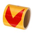 thumbnail image 1 of Uxcell Reflective Tape, 4" x 16 FT Arrow Waterproof Adhesive Safety Tape, Yellow Red, 1 of 6