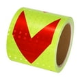 thumbnail image 1 of Uxcell Reflective Tape, 4" x 33 FT Arrow Waterproof Adhesive Safety Tape, Fluorescent Yellow Red, 1 of 6