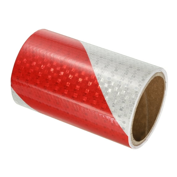 Uxcell Reflective Tape, 6 Inch x 10 Ft Waterproof Safety Adhesive Tape for Trailers, Red White