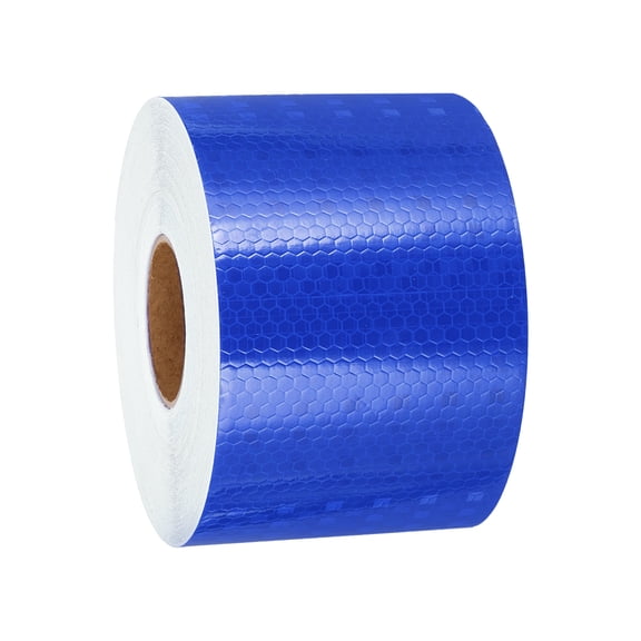 Uxcell Reflective Tape, Adhesive Trailer Reflector Tape Warning Safety Sticker High Visibility Night Reflector Blue 3 Inch x 82 ft