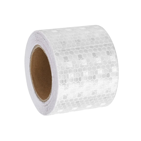 Uxcell Reflective Tape, Adhesive Trailer Reflector Tape Warning Safety Sticker High Visibility Night Reflector White 2 Inch x 16 Feet