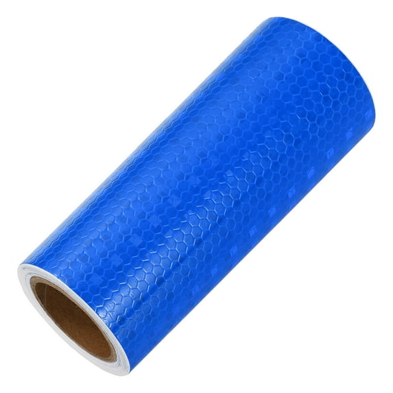 Uxcell Reflective Tape Strong Adhesive Safety Warning Reflector Tape, Waterproof Conspicuity for Trailers Trucks Blue 10 Feet x 6 Inch