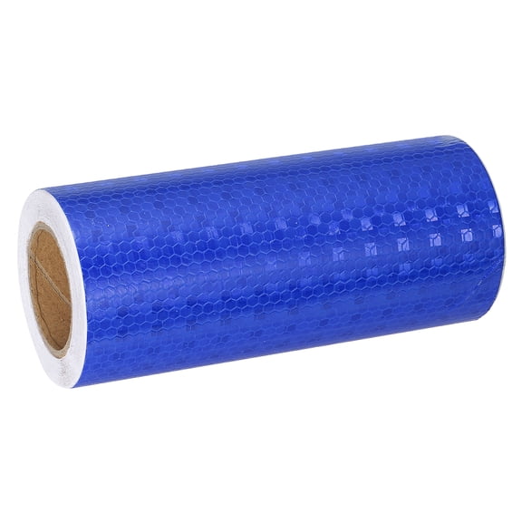 Uxcell Reflective Tape, Self-Adhesive Trailer Reflector Tape Warning Safety Sticker High Visibility Night Reflector Blue 6 Inch x 16 Feet
