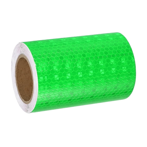 Uxcell Reflective Tape, Self-Adhesive Trailer Reflector Tape Warning Safety Sticker High Visibility Night Reflector Green 4 Inch x 16 Feet
