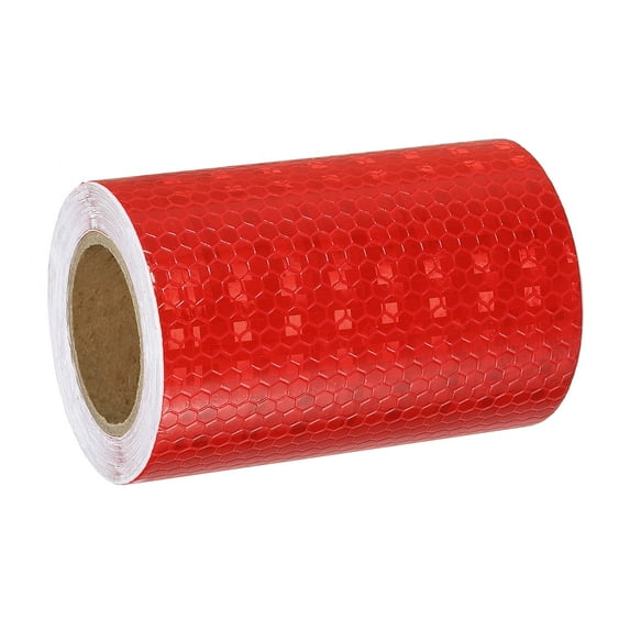 Uxcell Reflective Tape, Self-Adhesive Trailer Reflector Tape Warning Safety Sticker High Visibility Night Reflector Red 4 Inch x 16 Feet
