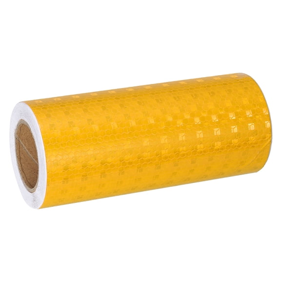 Uxcell Reflective Tape, Self-Adhesive Trailer Reflector Tape Warning Safety Sticker High Visibility Night Reflector Yellow 6 Inch x 16 Feet