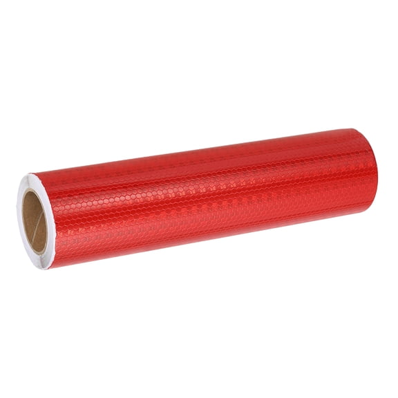 Uxcell Reflective Tape, Self-Adhesive Trailer Reflector Tape Warning Safety Sticker High Visibility Night Reflectors Red 10 Inch x 16 Feet