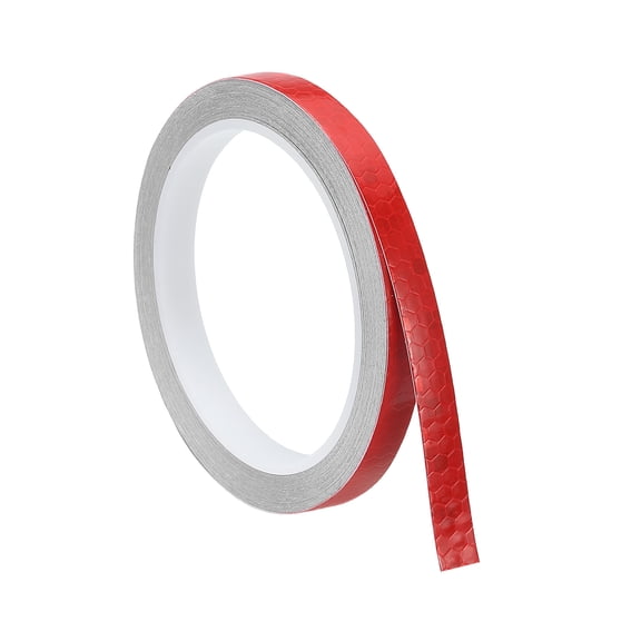 Uxcell Reflective Tape, Self-Adhesive Trailer Reflector Tape Warning Safety Sticker High Visibility Night Reflectors Red 1