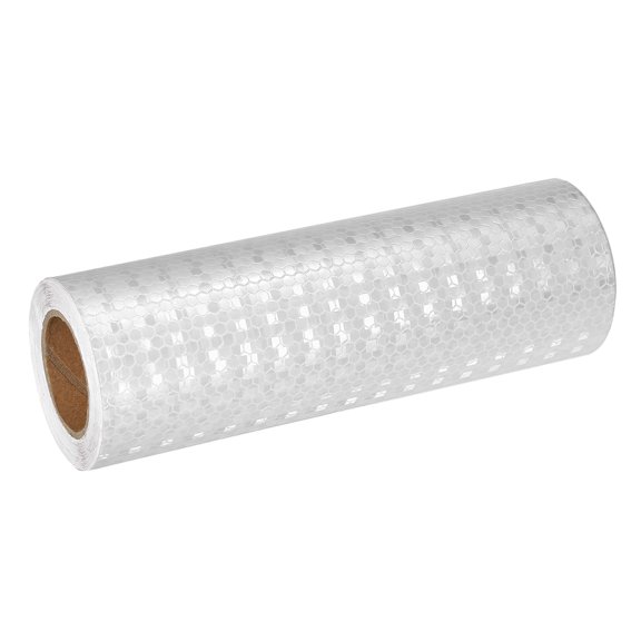 Uxcell Reflective Tape, Self-Adhesive Trailer Reflector Tape Warning Safety Sticker High Visibility Night Reflectors White 8 Inch x 16 Feet