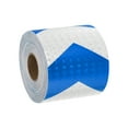 thumbnail image 1 of Uxcell Reflective Tape, Self-Adhesive Trailer Reflector Tape Waterproof Warning Sticker Blue-white 4 Inch x 82 Feet, 1 of 6