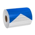 thumbnail image 1 of Uxcell Reflective Tape, Self-Adhesive Trailer Reflector Tape Waterproof Warning Sticker Blue-white 6 Inch x 82 Feet, 1 of 6