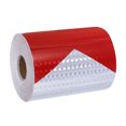 thumbnail image 1 of Uxcell Reflective Tape, Self-Adhesive Trailer Reflector Tape Waterproof Warning Sticker Red-white 6 Inch x 82 Feet, 1 of 6