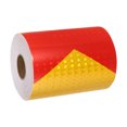 thumbnail image 1 of Uxcell Reflective Tape, Self-Adhesive Trailer Reflector Tape Waterproof Warning Sticker Yellow-red 6 Inch x 82 Feet, 1 of 6