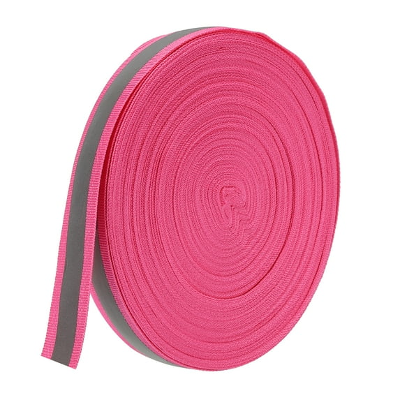 Uxcell Reflective Tape Strip, 20mm x 50yards Reflective Tape for Clothing Raincoats, Rose Red