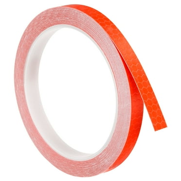 Uxcell Reflective Tape Waterproof Adhesive High Visibility Caution Warning Safety Reflector for Cars Orange 26ft x 0.4 in
