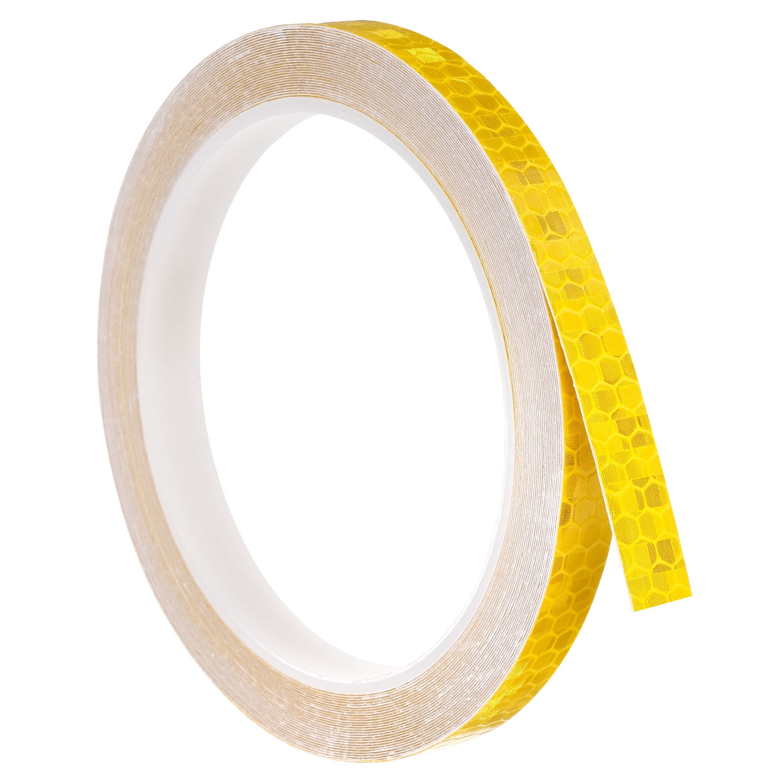 Uxcell Reflective Tape, Waterproof Adhesive High Visibility Caution Warning Safety Reflector for Trucks Trailers Cars Yellow 26ft x 0.4 in
