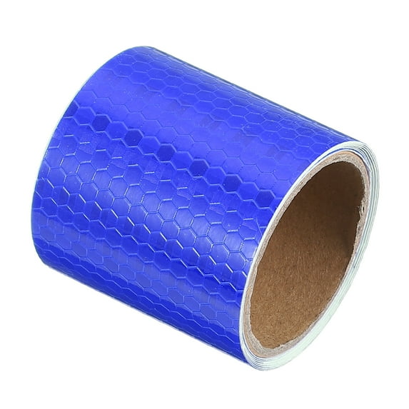 Uxcell Reflective Tape Waterproof Self Adhesive High Visibility Safety Warning Tape Blue 2 inch x 3ft