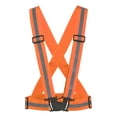 thumbnail image 1 of Uxcell Reflective Vest Adjustable High Visibility Safety Vest 1.5" Strip for Cycling Running Walking Orange, 1 of 5