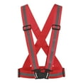 thumbnail image 1 of Uxcell Reflective Vest Adjustable High Visibility Safety Vest 1.5" Strip for Cycling Running Walking Red, 1 of 5