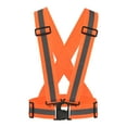thumbnail image 1 of Uxcell Reflective Vest Adjustable High Visibility Safety Vest 2" Strip for Cycling Running Walking Orange, 1 of 5