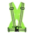 thumbnail image 1 of Uxcell Reflective Vest Adjustable High Visibility Safety Vest 2 inch Strip for Cycling Running Walking Green, 1 of 5