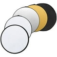 thumbnail image 1 of Uxcell Reflector Photography 5 in 1 Collapsible Light Reflector with Bag Multi-Disc Light Diffuser for Studio Outdoor 24 in, 1 of 7
