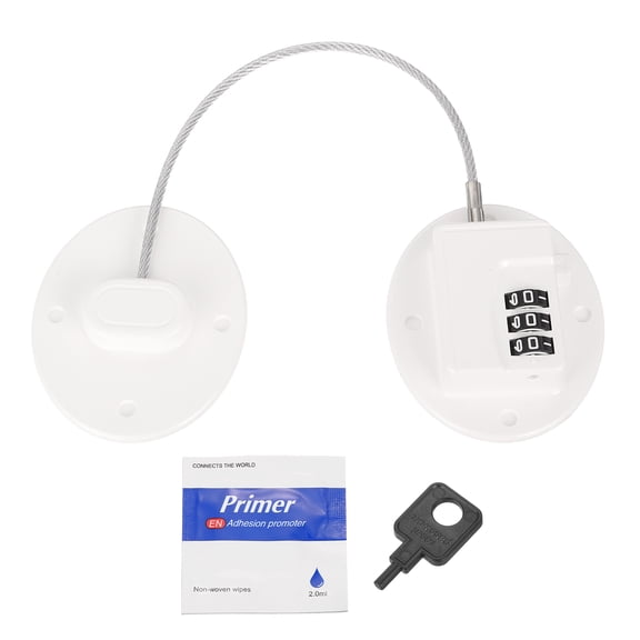 Uxcell Refrigerator Lock, 1Pack Refrigerator Door Locks Dual-purpose, White/Oval