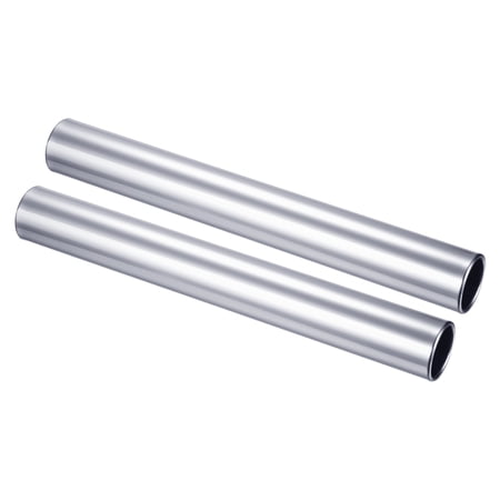 Uxcell Relay Track Baton Aluminum Alloy Tube Race Athletics Stick, Silver 2 Pack