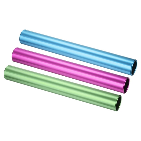 Uxcell Relay Track Batons Aluminum Alloy Tube Athletics Stick Blue, Green, Pink 3 Pack
