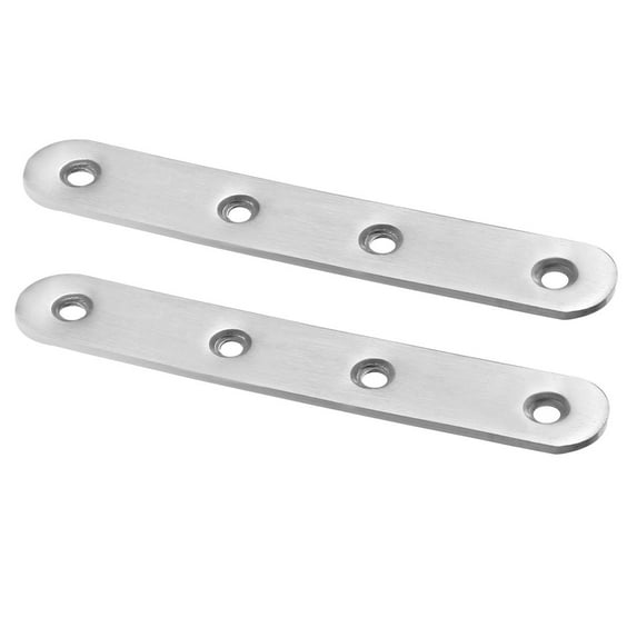 Uxcell Repair Plate, 126mmx20mm, Flat Fixing Mending Corner Brace Bracket Connector 2Pcs