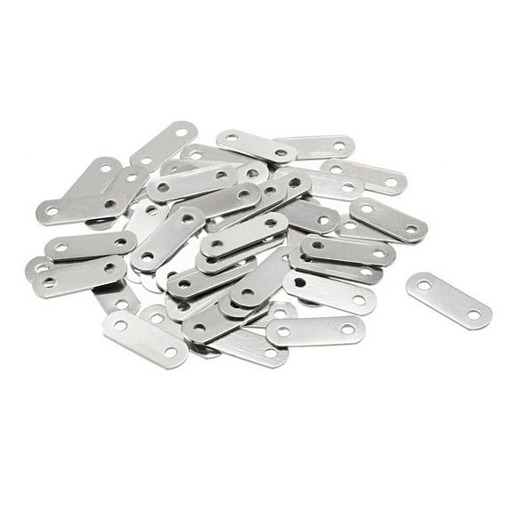 Uxcell Repair Plate, 23mmx8mm, Flat Fixing Mending Corner Brace Bracket Connector 50Pcs